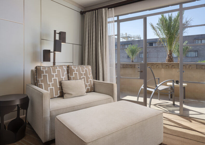 Chair with Patio View at Arizona Biltmore Resort