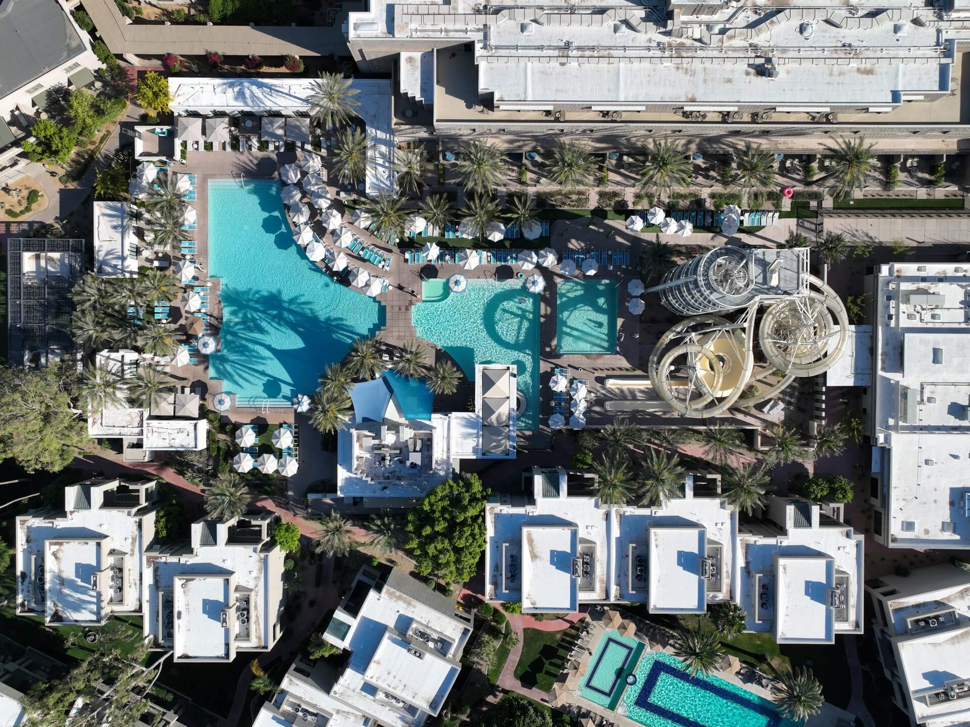 Paradise Pool and The Twist Overhead