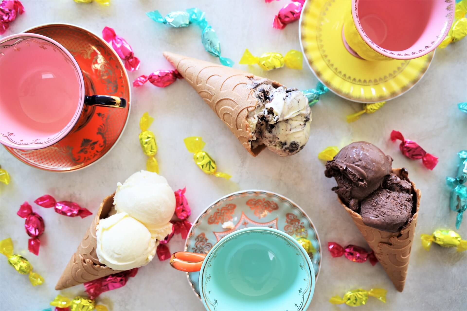 Cup & Cone Teacup + Ice Cream Image