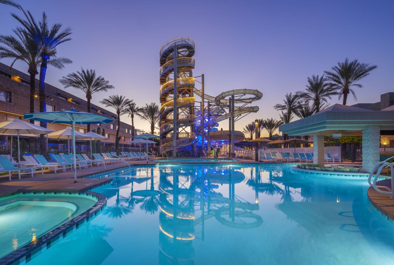 Water Slide at Dusk